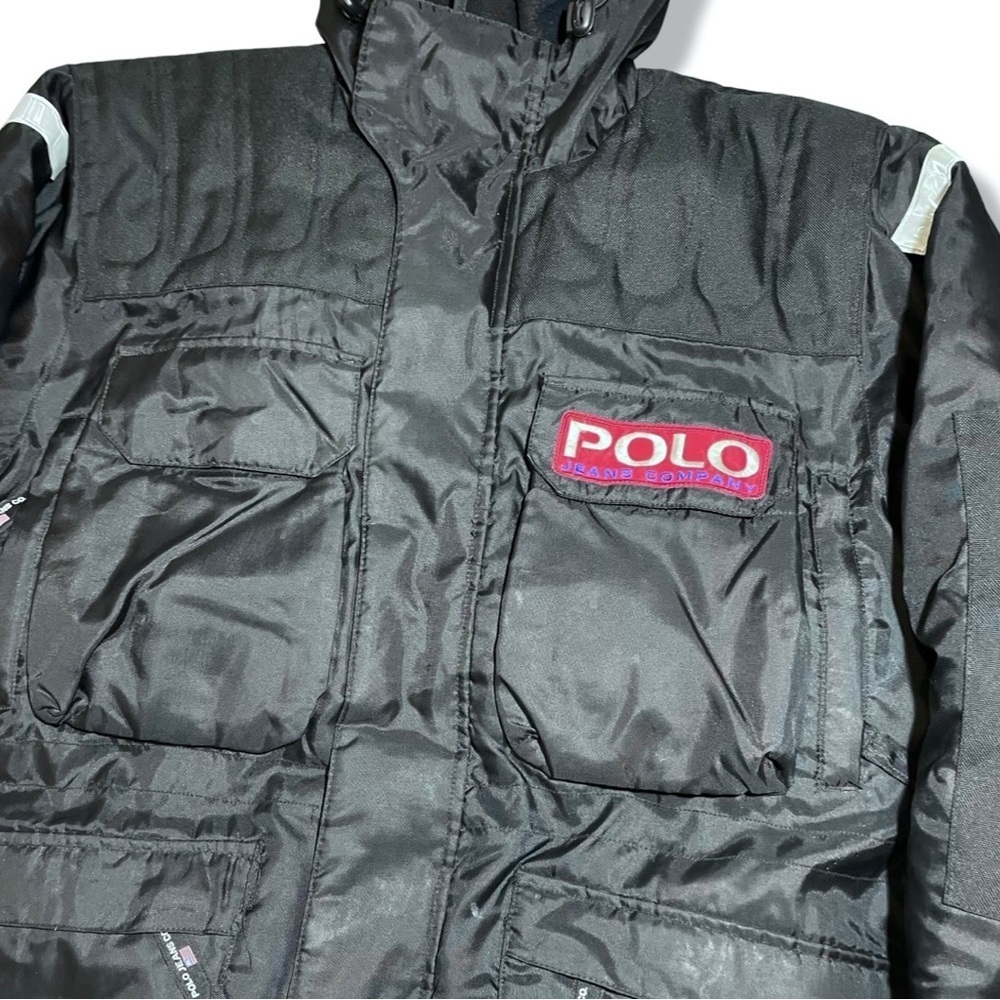 Rare Vintage 90s Ralph Lauren Polo Jeans NASA Style Parka Jacket SIZE:S fits M - Picture 3 of 6